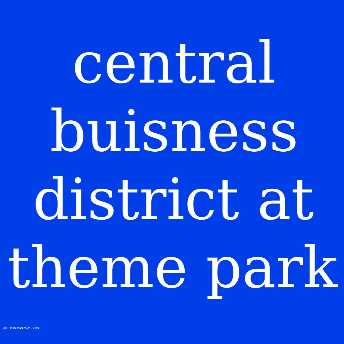 Central Buisness District At Theme Park