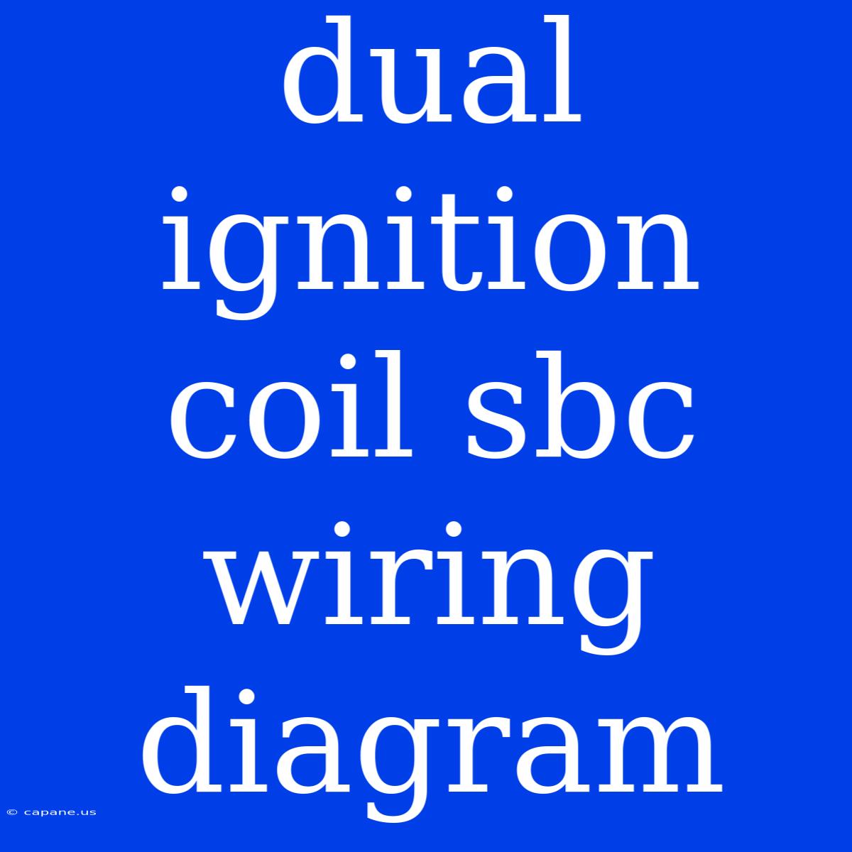 Dual Ignition Coil Sbc Wiring Diagram