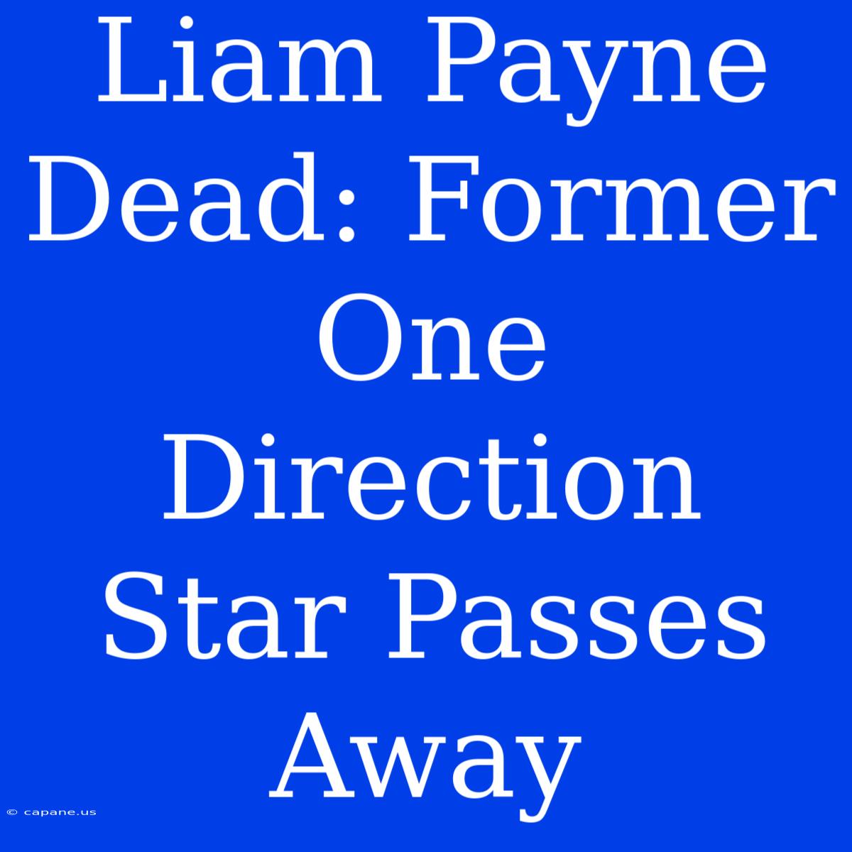 Liam Payne Dead: Former One Direction Star Passes Away 