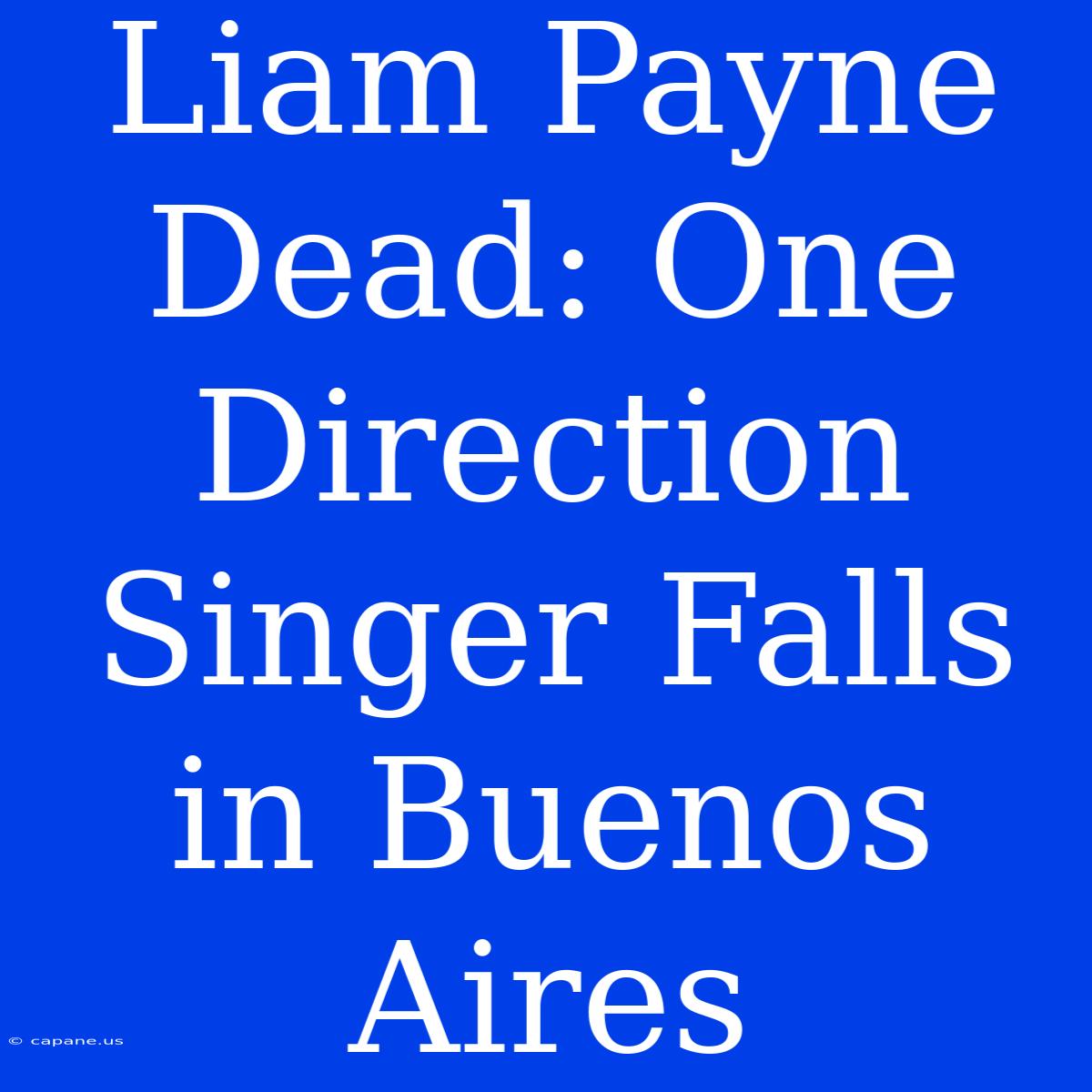 Liam Payne Dead: One Direction Singer Falls In Buenos Aires