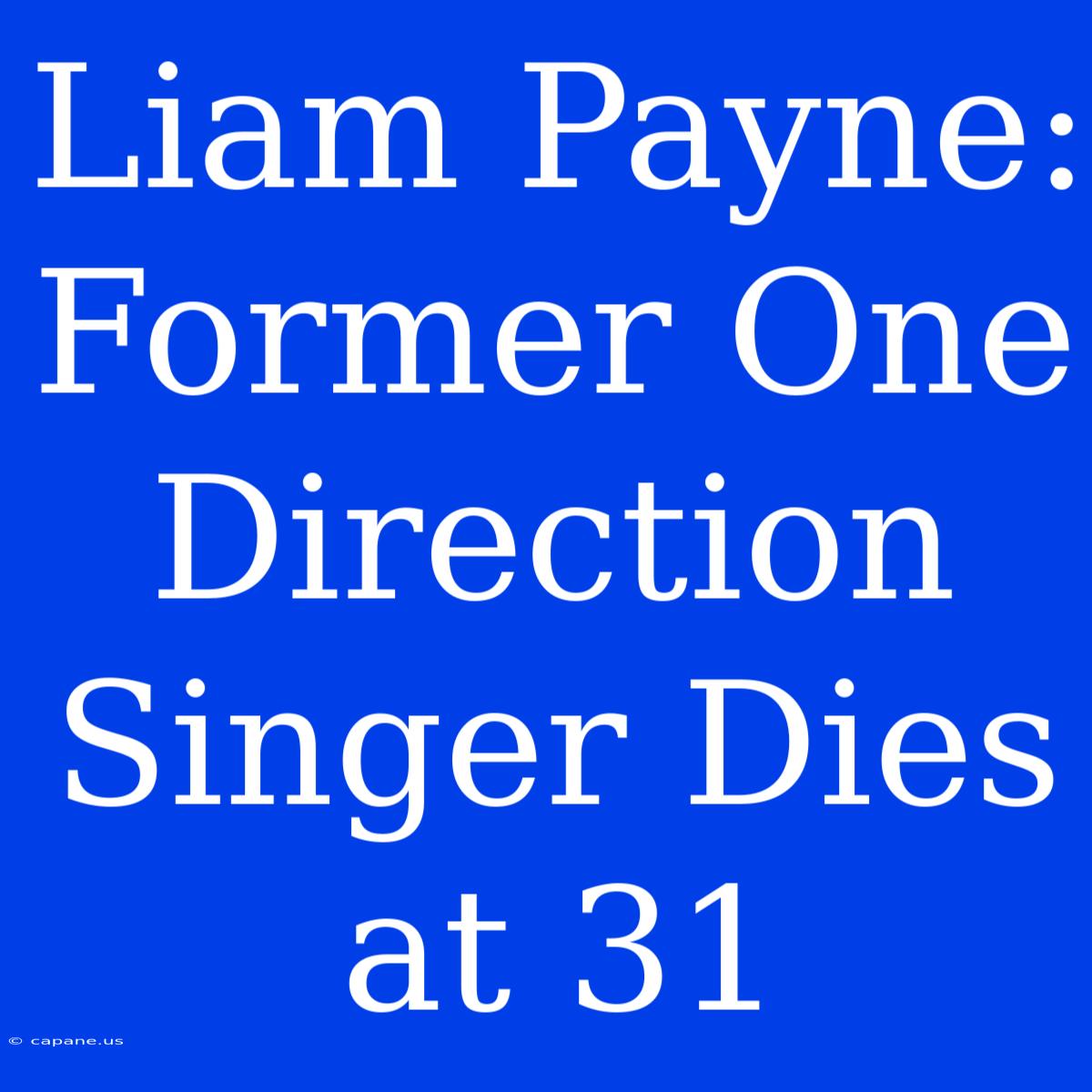 Liam Payne: Former One Direction Singer Dies At 31