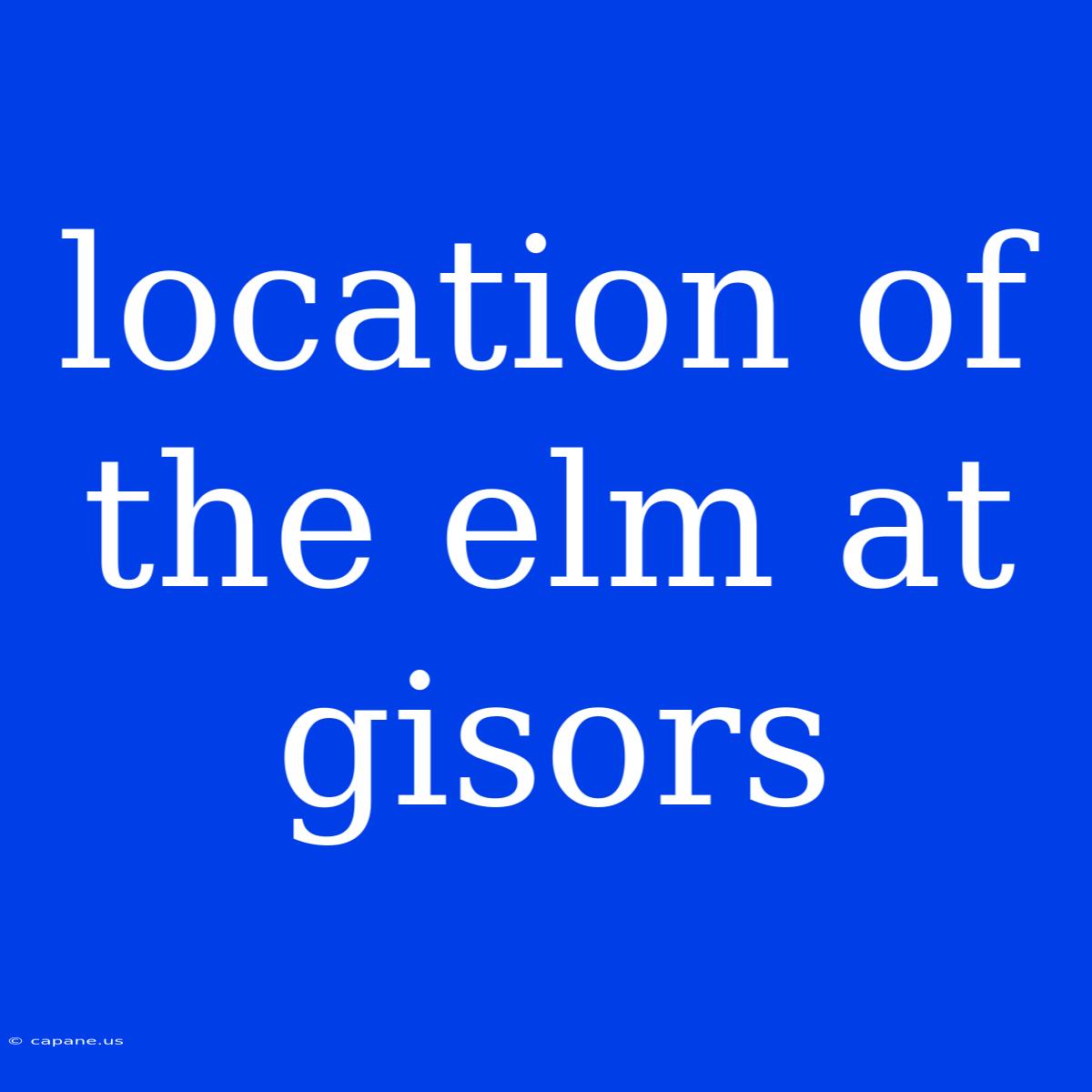 Location Of The Elm At Gisors