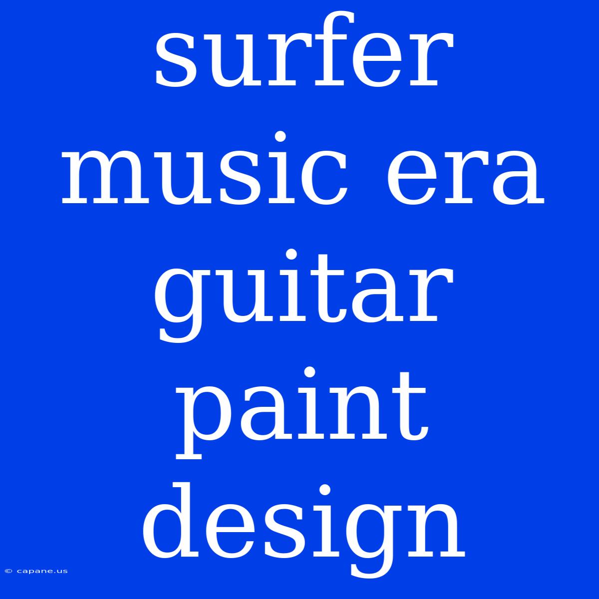 Surfer Music Era Guitar Paint Design