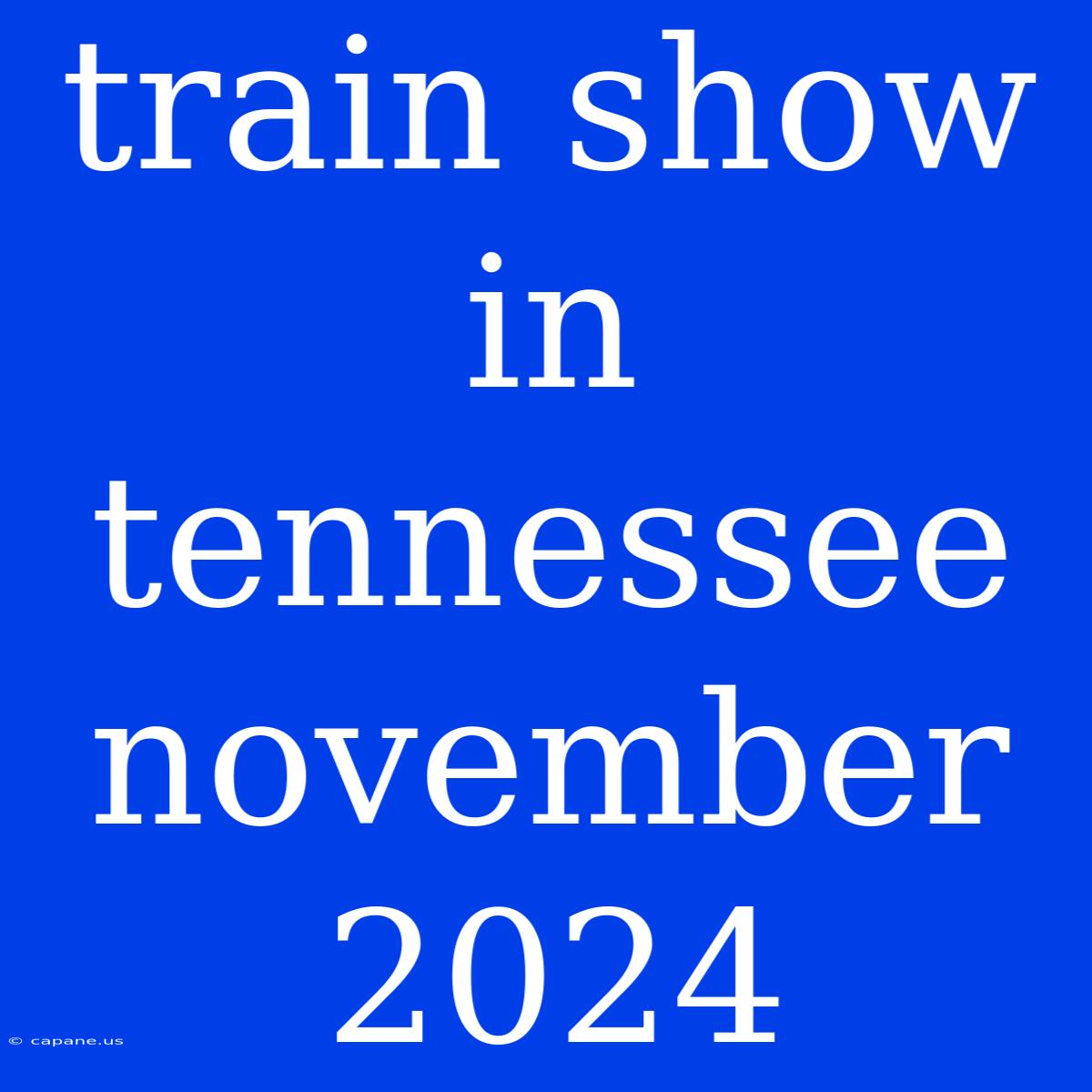 Train Show In Tennessee November 2024