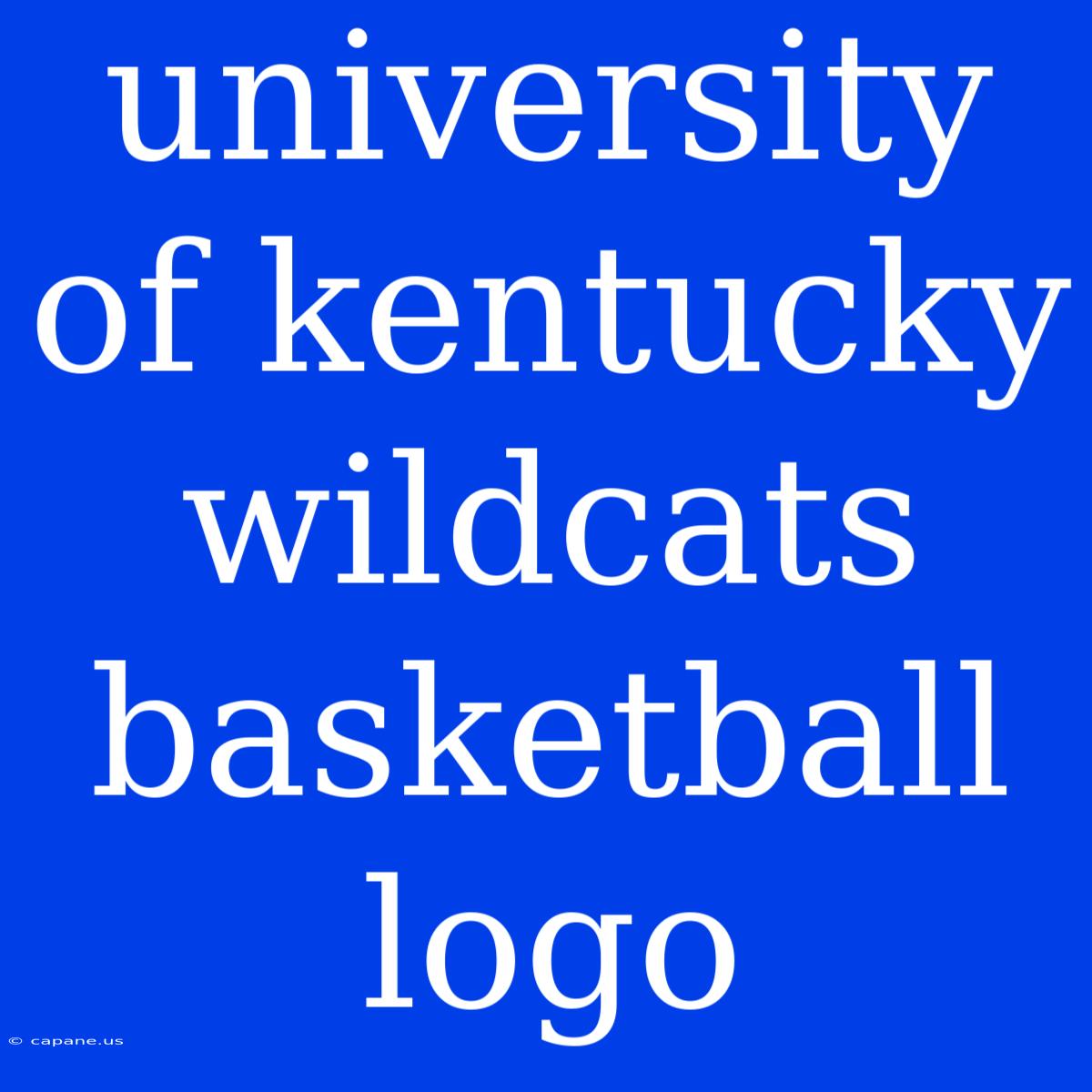 University Of Kentucky Wildcats Basketball Logo